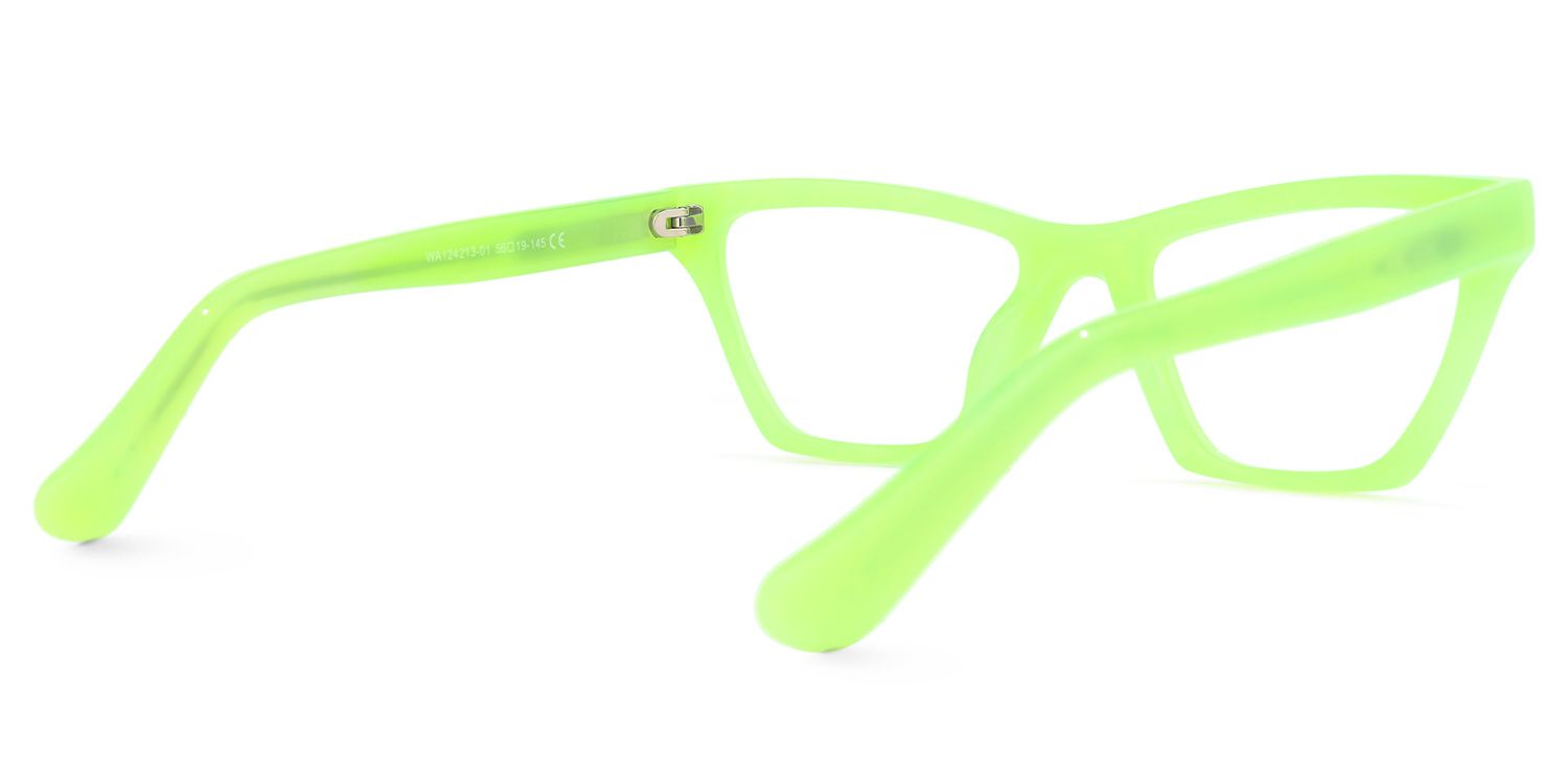 Rectangle Green Eyeglasses | Vooglam.com Side View