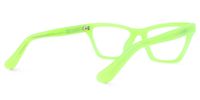 Rectangle Green Eyeglasses | Vooglam.com Side View