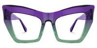 Bobbie - Rectangle Purple Eyeglasses | Vooglam Angle View
