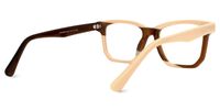 Rectangle Brown Eyeglasses | Vooglam.com Side View