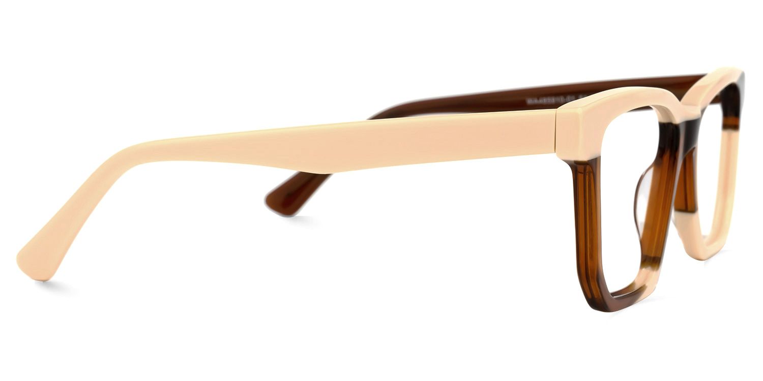 Rectangle Brown Eyeglasses | Vooglam.com 4