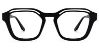 Square Black Eyeglasses | Vooglam.com Angle View