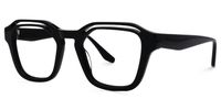 Square Black Eyeglasses | Vooglam.com Front View