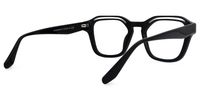 Square Black Eyeglasses | Vooglam.com Side View