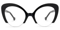 Salas - Cat Eye Black Eyeglasses | Vooglam Angle View