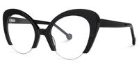 Salas - Cat Eye Black Eyeglasses | Vooglam Front View