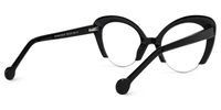 Salas - Cat Eye Black Eyeglasses | Vooglam Side View