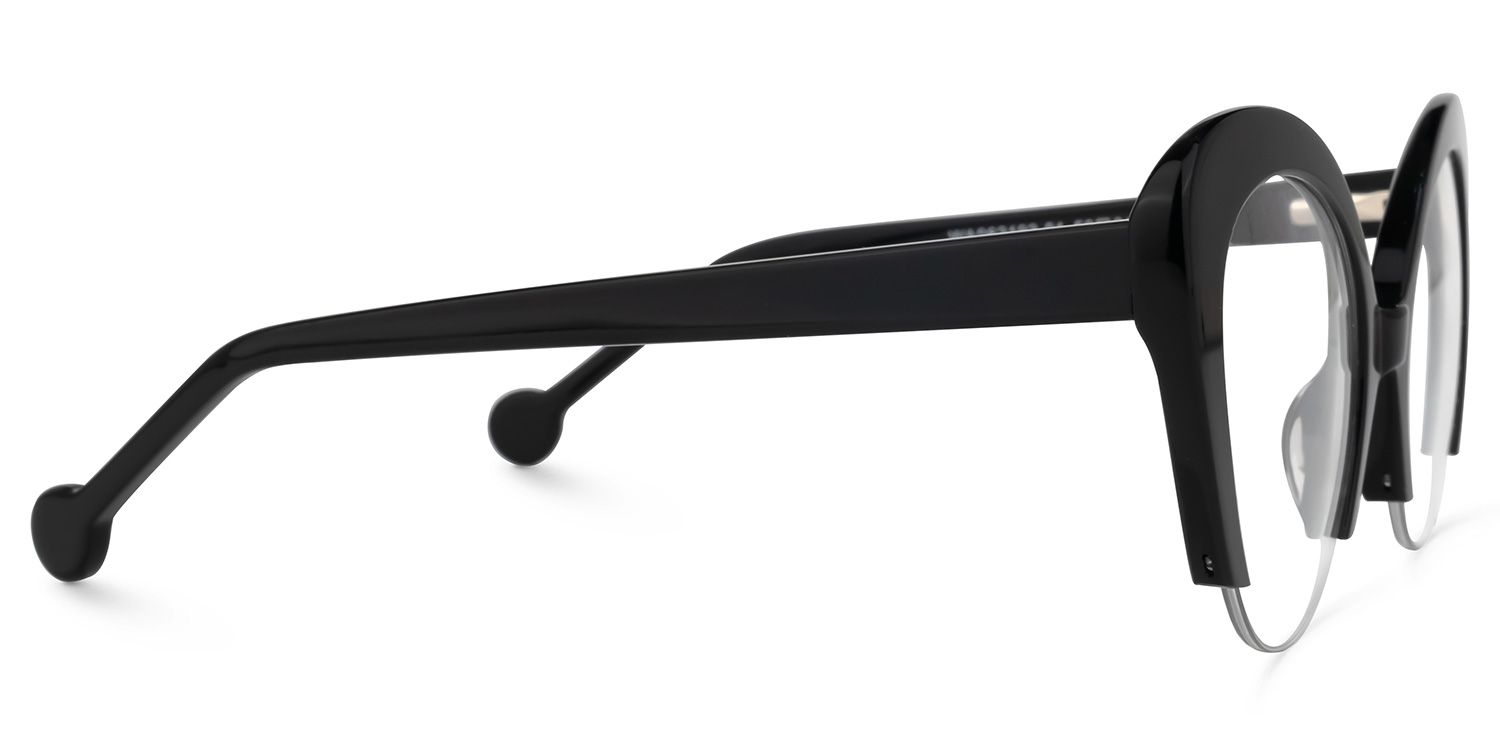 Salas - Cat Eye Black Eyeglasses | Vooglam 4