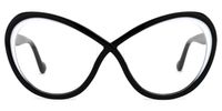 Belynda - Butterfly Black Eyeglasses | Vooglam Angle View