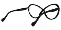 Belynda - Butterfly Black Eyeglasses | Vooglam Side View