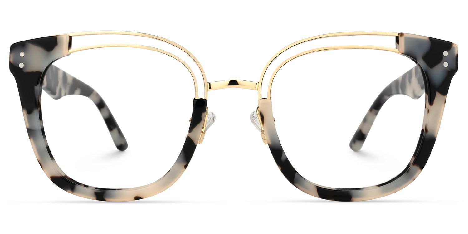 Square Tortoise Eyeglasses | Vooglam.com Angle View