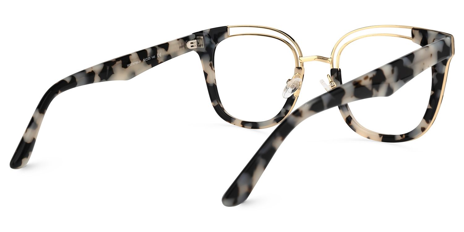 Square Tortoise Eyeglasses | Vooglam.com Side View