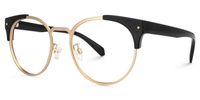 Round Gold Eyeglasses | Vooglam.com Front View
