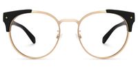 Round Gold Eyeglasses | Vooglam.com Angle View