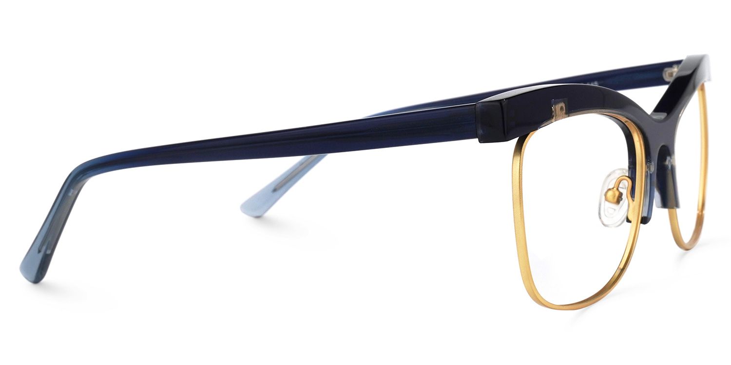 Browline Blue Eyeglasses | Vooglam.com 4