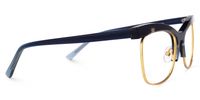Browline Blue Eyeglasses | Vooglam.com 