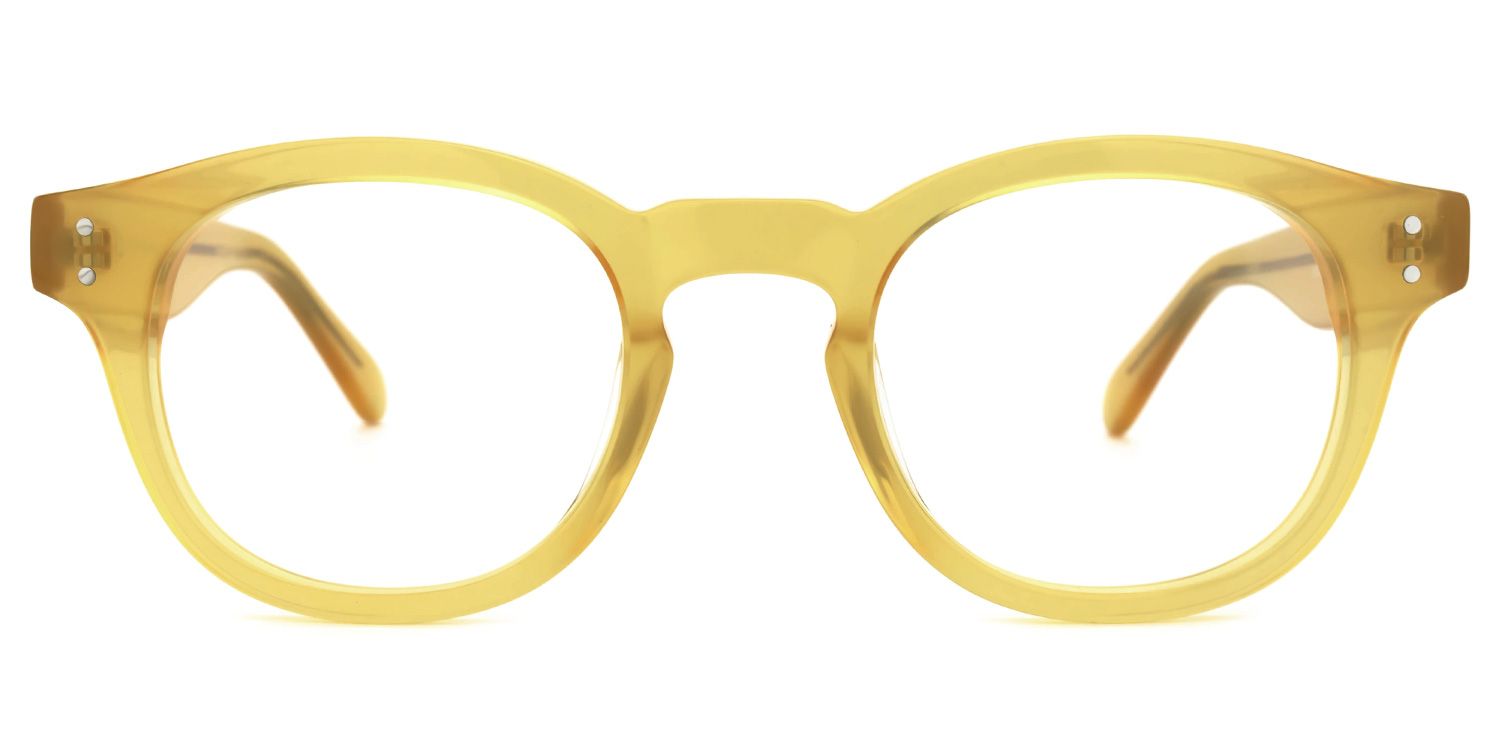Lizie - Round Yellow Eyeglasses product detail 2