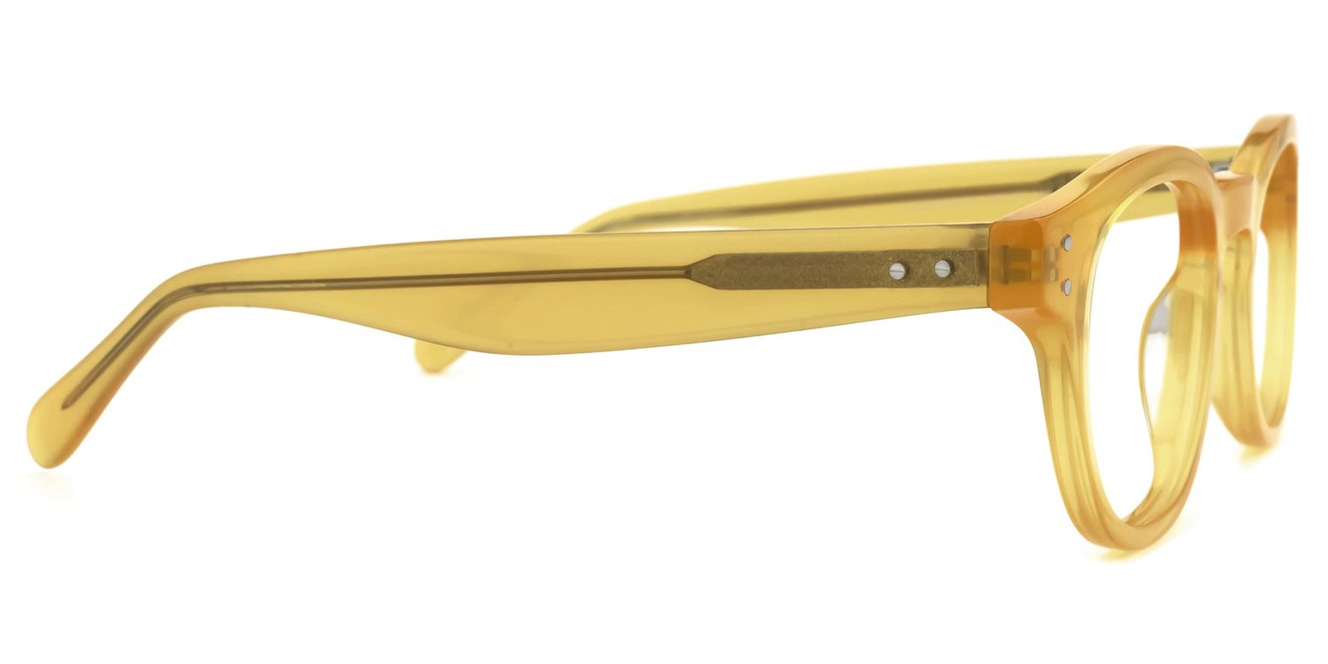 Lizie - Round Yellow Eyeglasses product detail 4