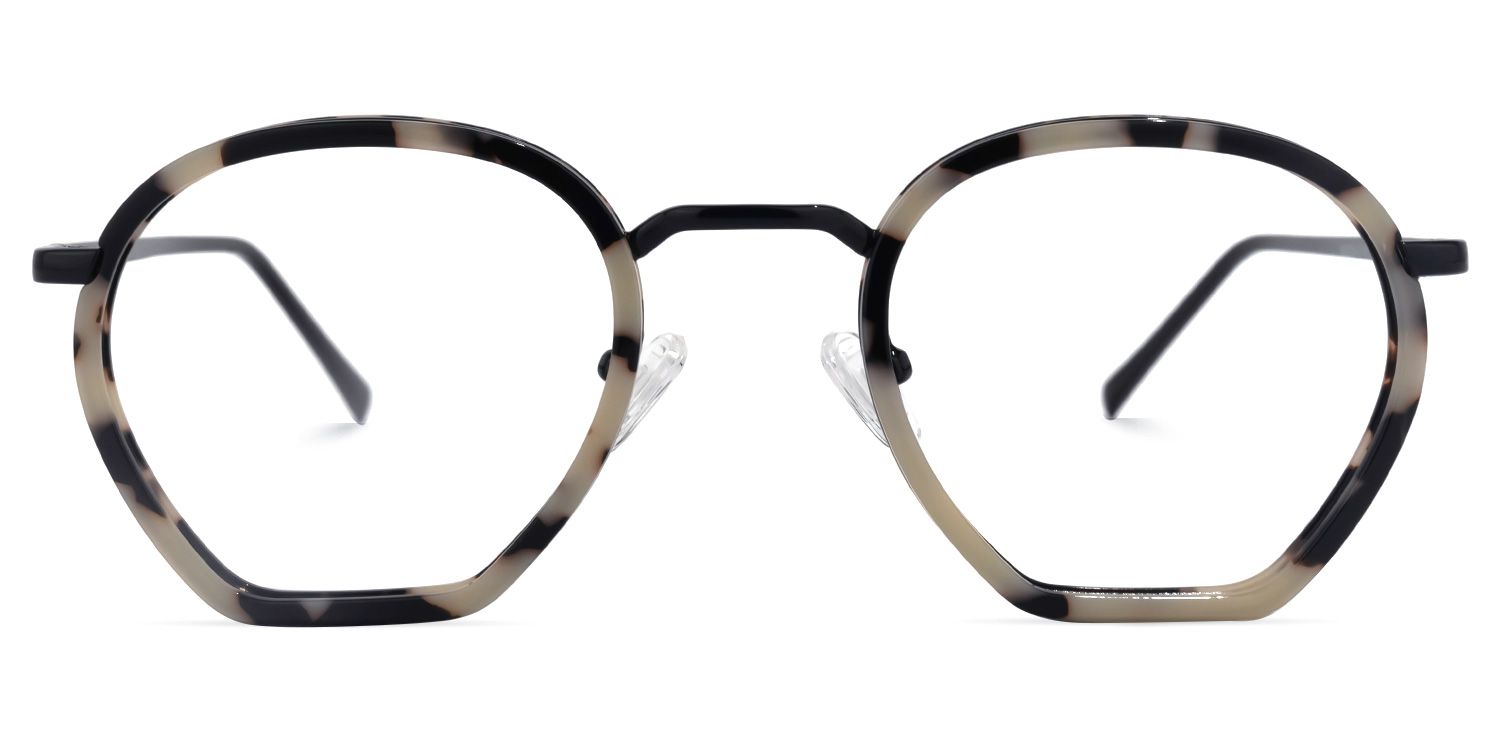 Geometric Tortoise Eyeglasses | Vooglam.com Angle View