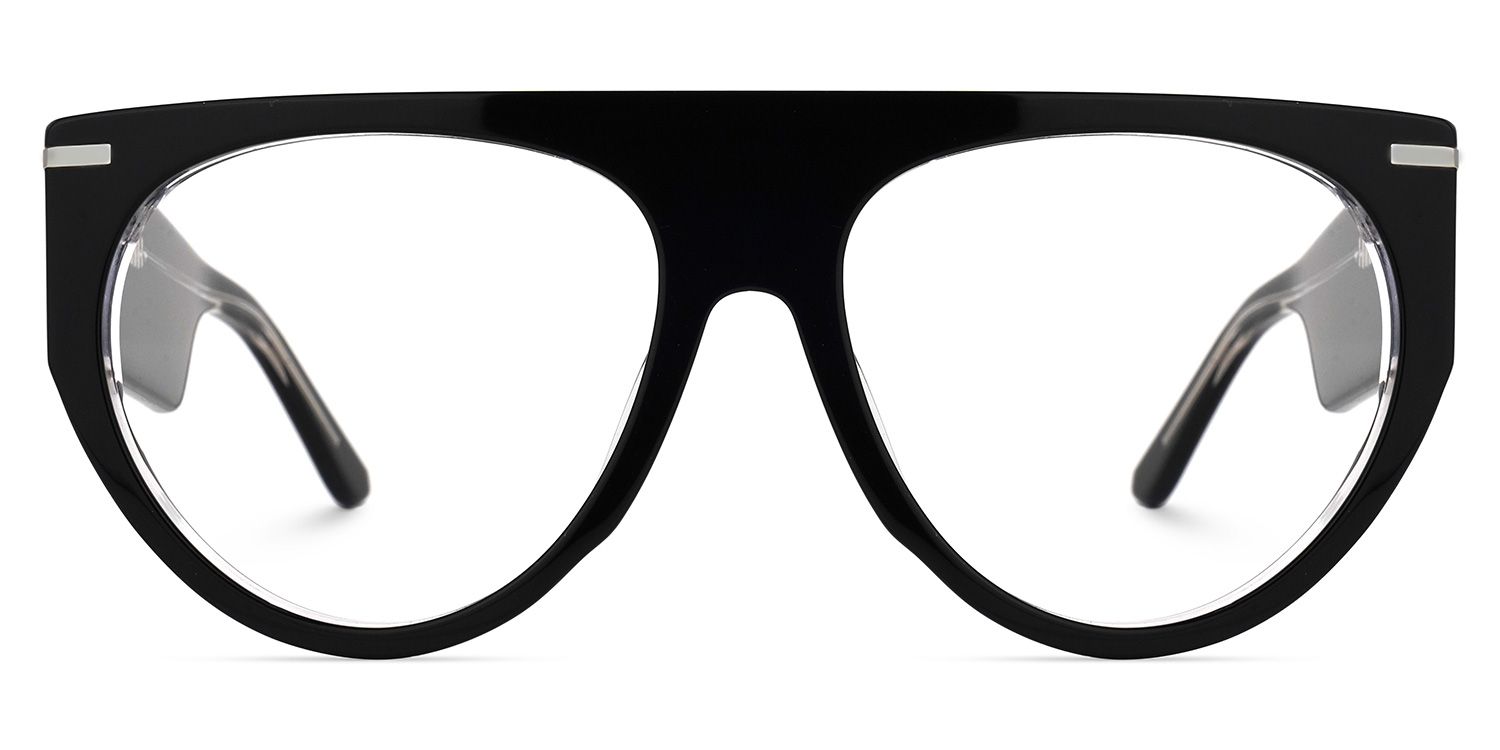 Beltran - Aviator Black Eyeglasses | Vooglam Angle View