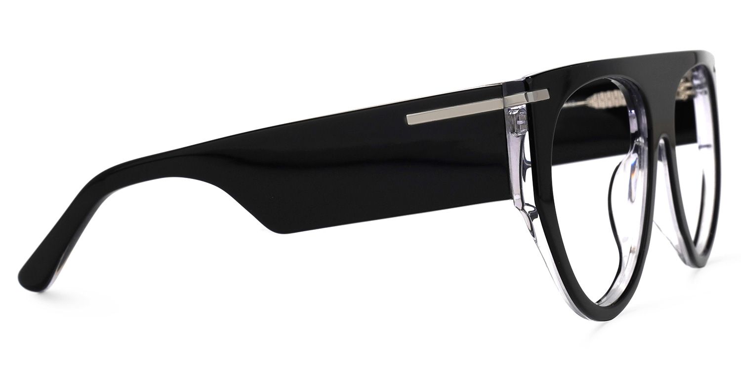 Beltran - Aviator Black Eyeglasses | Vooglam 4