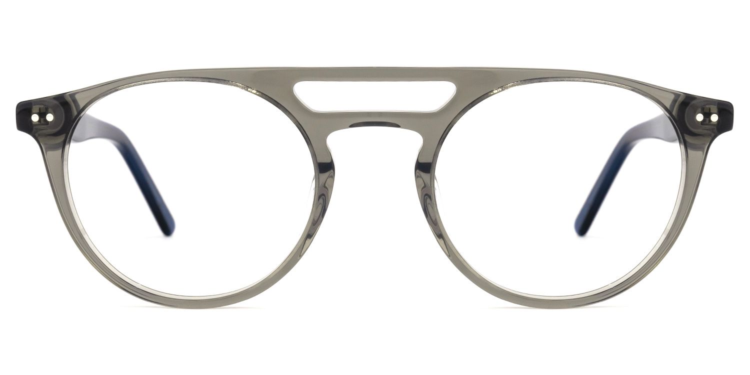 Aviator Grey Eyeglasses | Vooglam.com Angle View