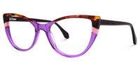 Cat Eye Purple Eyeglasses | Vooglam.com Front View
