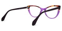 Cat Eye Purple Eyeglasses | Vooglam.com Side View