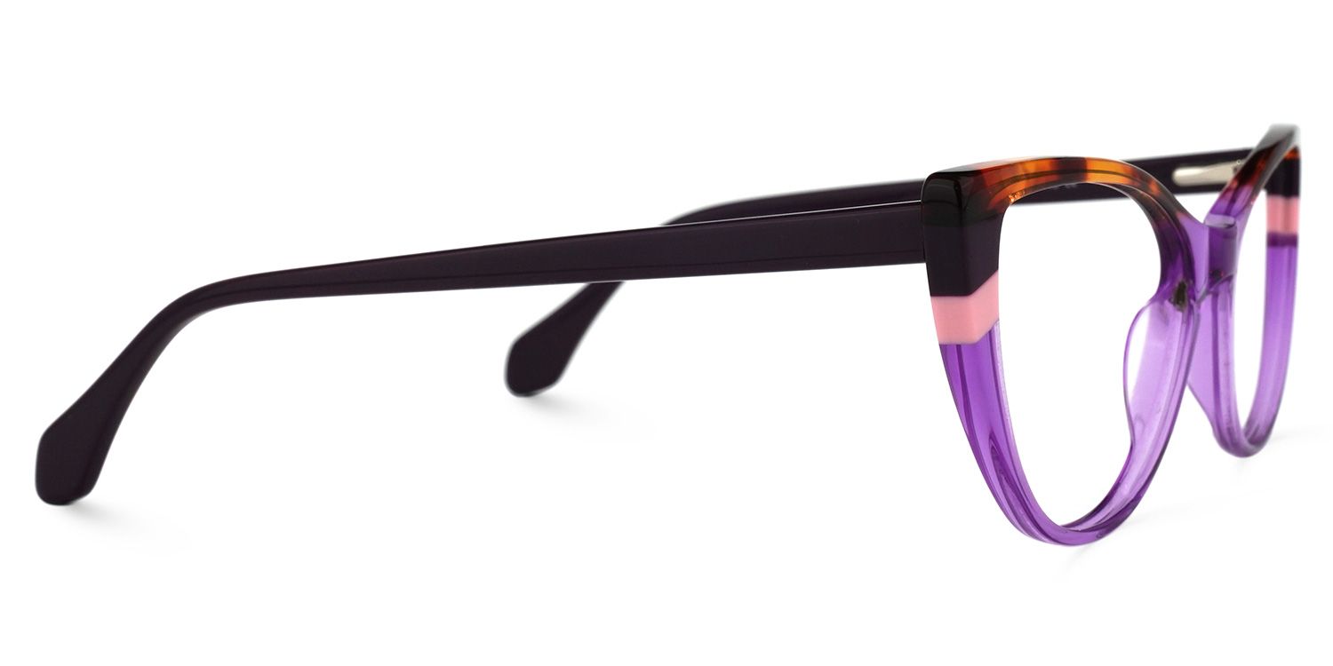 Cat Eye Purple Eyeglasses | Vooglam.com 4