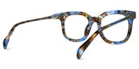Square Blue Eyeglasses | Vooglam.com Side View