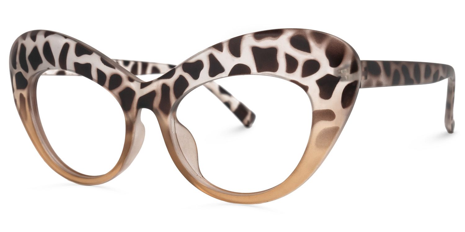 Duquette - Oval Animal Eyeglasses | Vooglam Front View