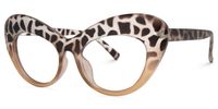 Duquette - Oval Animal Eyeglasses | Vooglam Front View