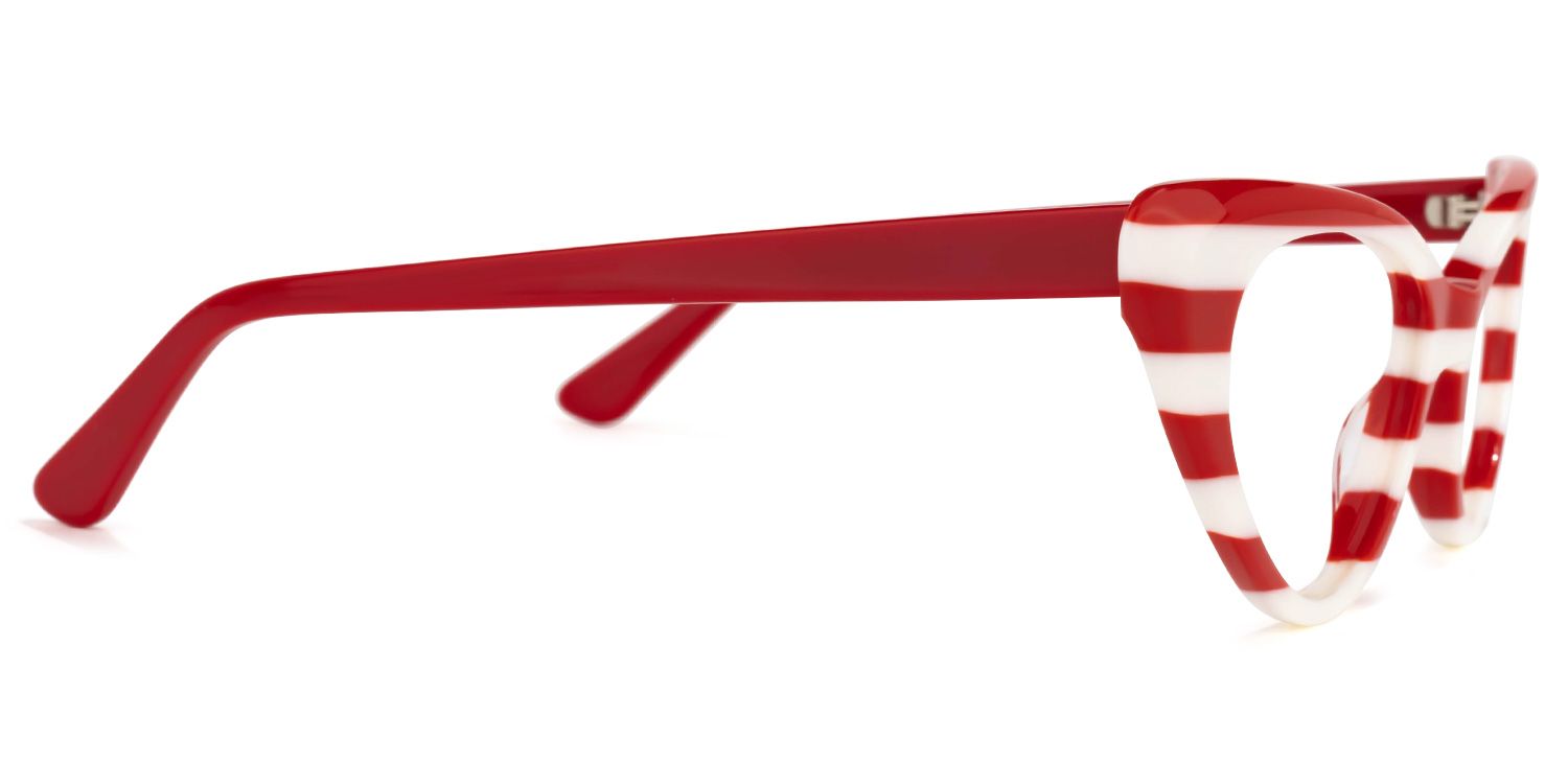 Castillo - Cat Eye Red Eyeglasses by Vooglam - Product View 4