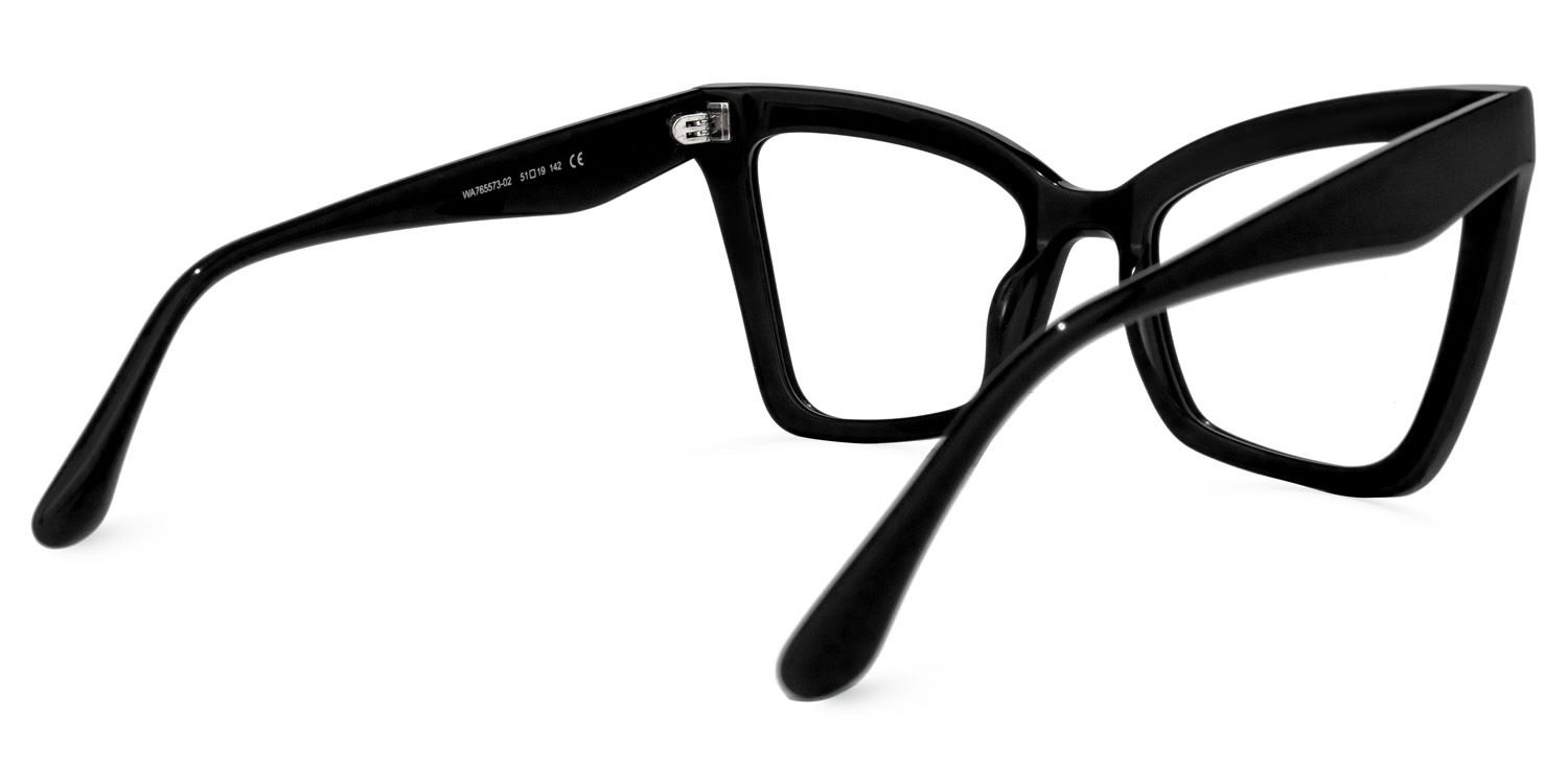 Cyndi - Square Black Eyeglasses product detail 3