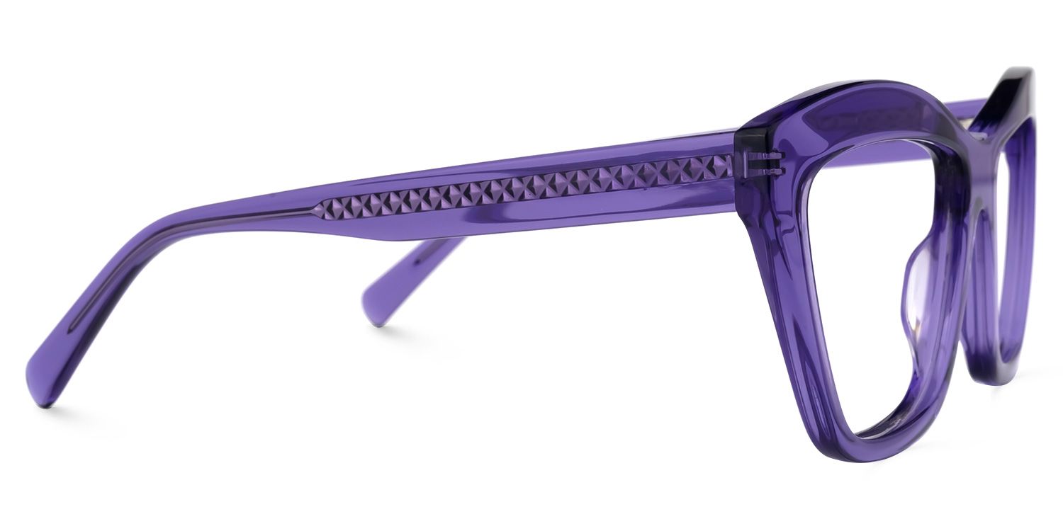 Murdock - Square Purple Eyeglasses | Vooglam 4