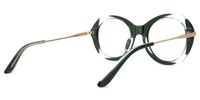Round Green Eyeglasses | Vooglam.com Side View