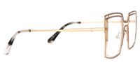 Newby - Square Gold Eyeglasses | Vooglam 