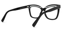 Square Black Eyeglasses | Vooglam.com Side View