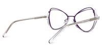 Geometric Purple Eyeglasses | Vooglam.com Side View