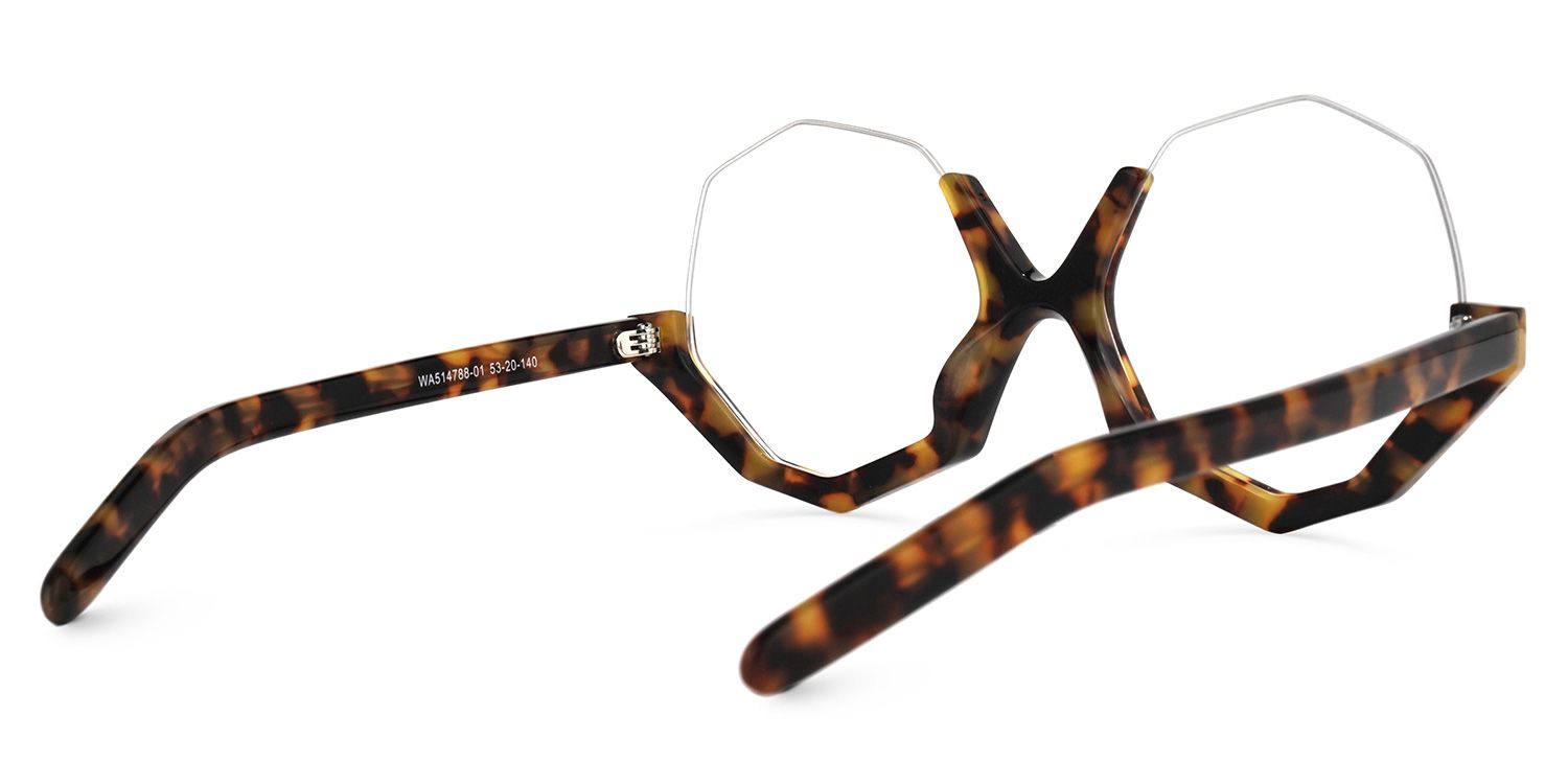 Geometric Tortoise Eyeglasses | Vooglam.com Side View