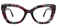 Rectangle Red Eyeglasses | Vooglam.com Angle View