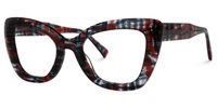 Rectangle Red Eyeglasses | Vooglam.com Front View