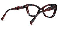 Rectangle Red Eyeglasses | Vooglam.com Side View