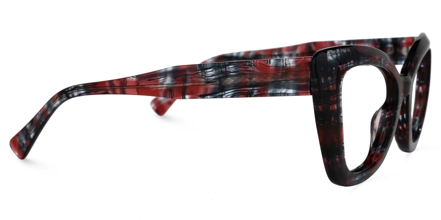 Rectangle Red Eyeglasses | Vooglam.com 4