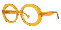 Round Yellow Eyeglasses | Vooglam.com Front View