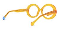 Round Yellow Eyeglasses | Vooglam.com Side View