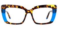 Rectangle Tortoise Eyeglasses | Vooglam.com Angle View