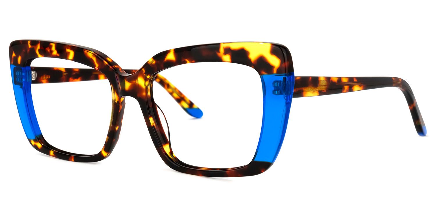 Rectangle Tortoise Eyeglasses | Vooglam.com Front View