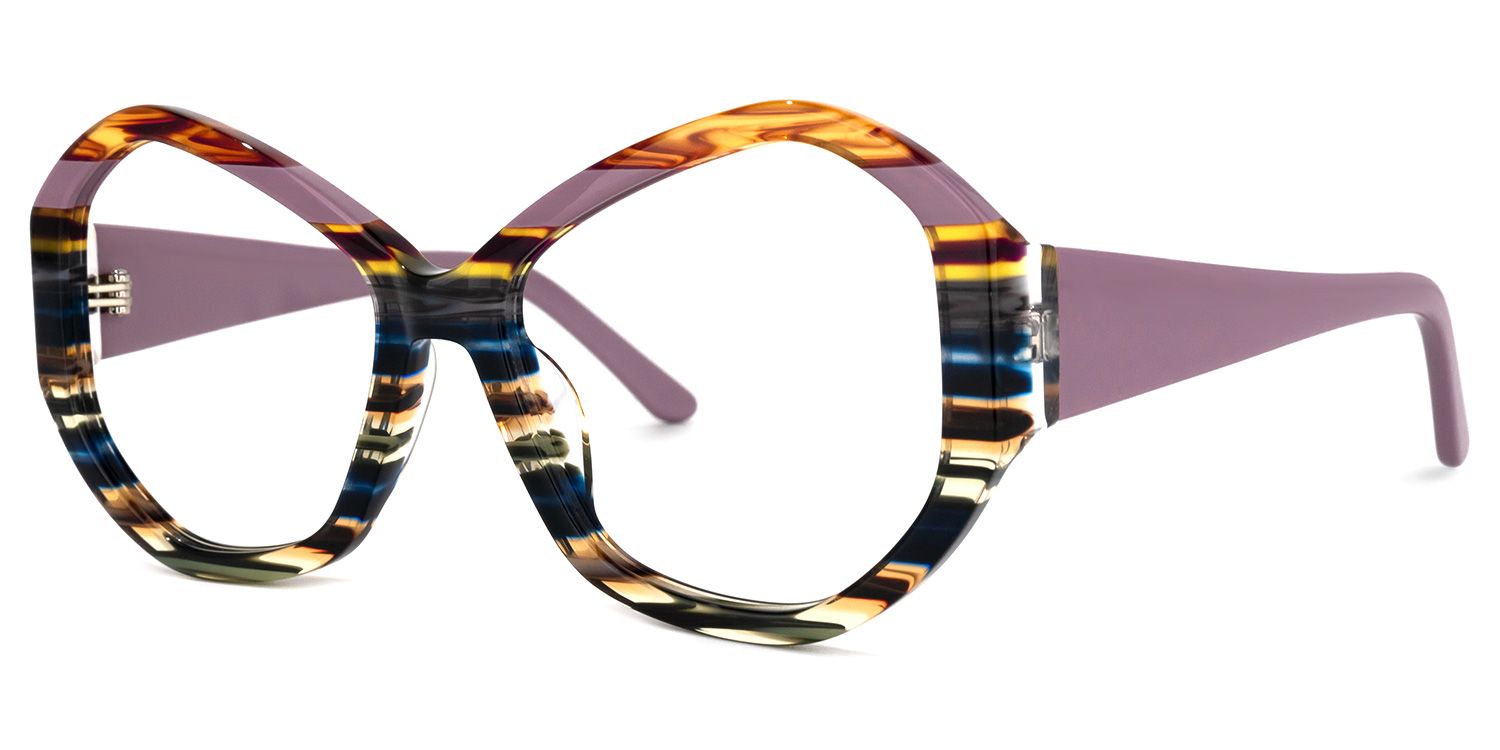 Geometric Colorful Eyeglasses | Vooglam.com Front View