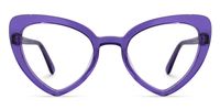 Morris - Geometric Purple Eyeglasses | Vooglam Angle View